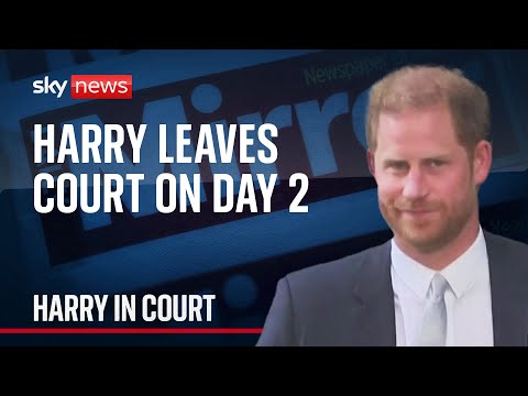 Prince Harry leaves court after two days of questioning