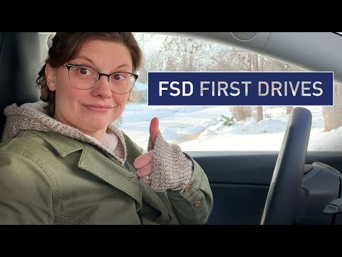 Tesla FSD Beta First Drive - Ellen