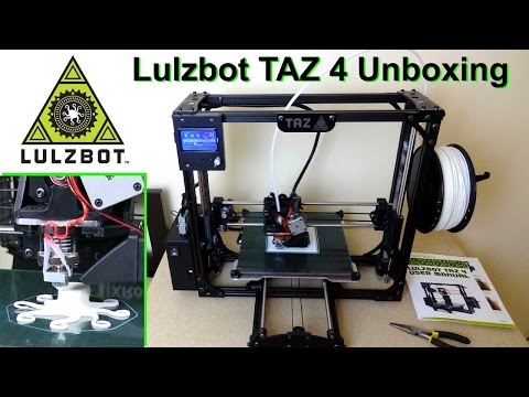 XRobots - Lulzbot TAZ4 3D Printer Unboxing, Setup & First Prints - UCUbDcUPed50Y_7KmfCXKohA