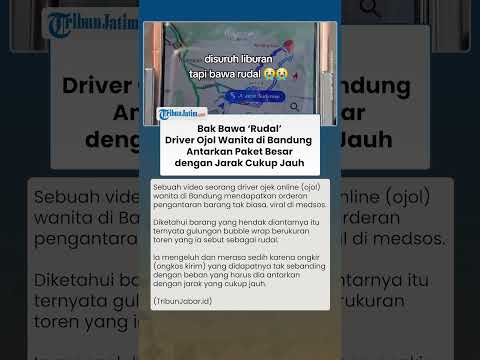 BAK BAWA 'RUDAL'! Driver Ojol Wanita di Bandung Bawa Paket Segede Toren, Ongkir Rp35 Ribu