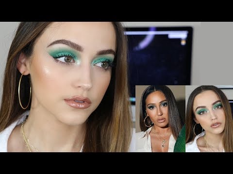 GREEN + GLOSSY makeup tutorial
