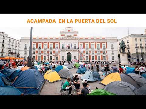 Cientos de personas acampan en Sol por la vivienda y el 'decreto Maricarmen' | RTVE Noticias