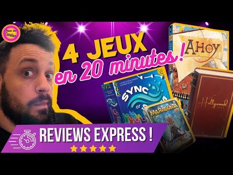 4 JEUX DU MOMENT ! | REVIEWS EXPRESS | Jeux en Carton | Critiques jeux de société