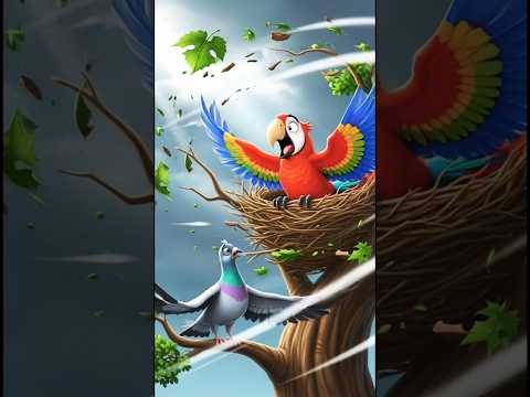 the pigeon makes a nest on the grape tree and the parrot also makes a nest 😭 #ai #pigeon #parrot
