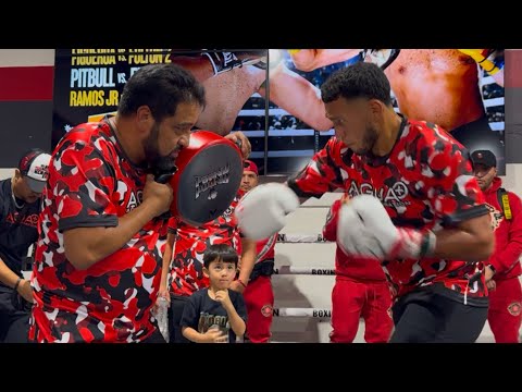 DAVID BENAVIDEZ DEMONSTRATES KO PUNCH FOR DAVID MORRELL; MEXICAN MONSTER LEFT HOOKS TO BODY & HEAD