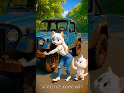 😢🐾 The kitten couldn’t see its sad mother 🥰❤️ #cats #meow #shorts #story #ai #kitten #kitty