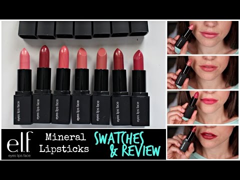 ELF Mineral Lipsticks | Lip Swatches & Review - UC8C7sbw7tHN2gD6fE9Cj9rw