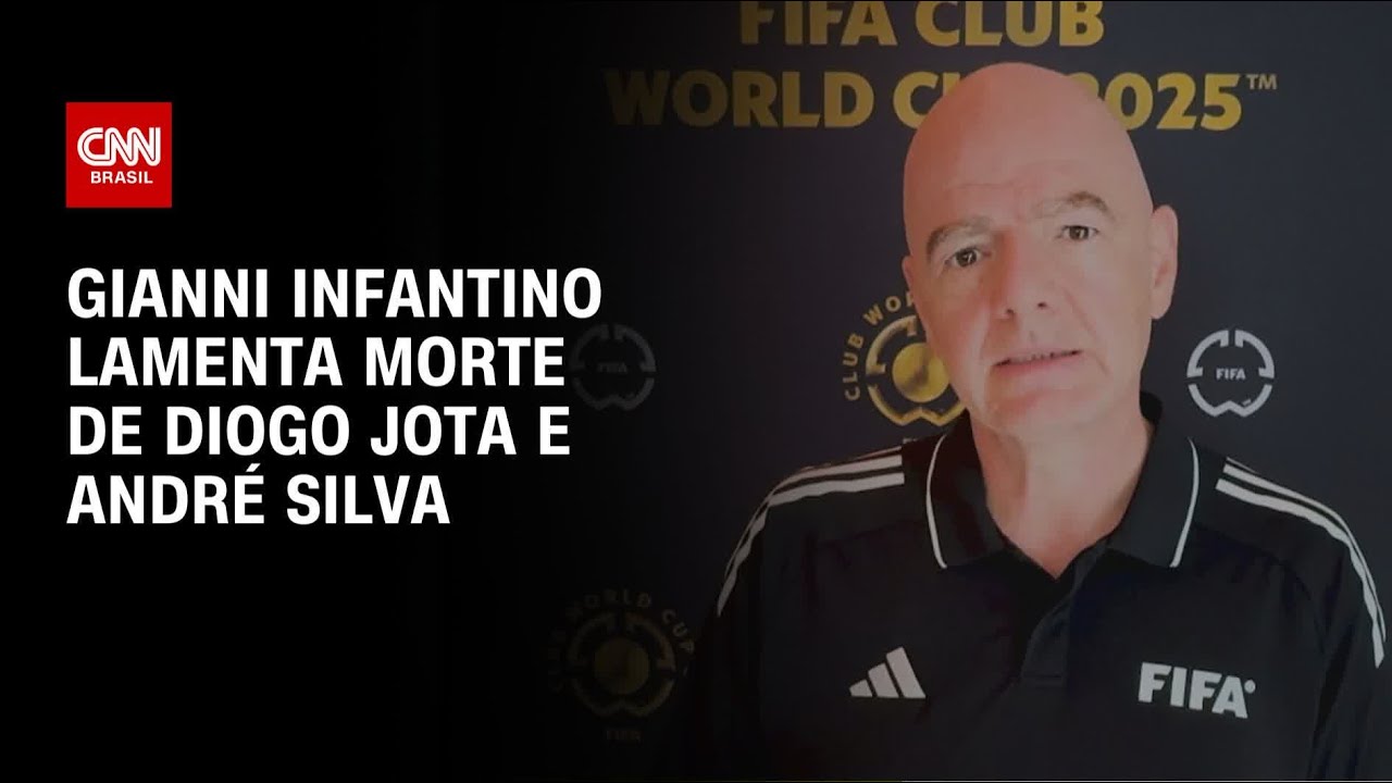 Presidente da Fifa lamenta morte de Diogo Jota e André Silva | CNN 360º