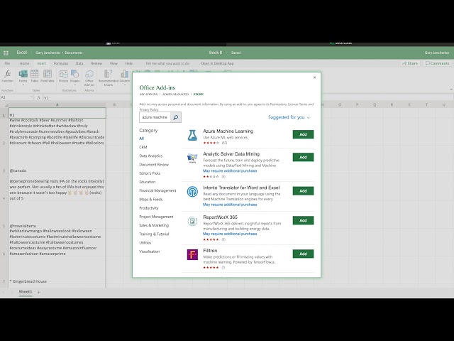 How to Use Azure Machine Learning for Sentiment Analysis in Excel