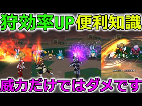 【ドラクエウォーク】狩り効率UP、豆知識！威力だけでは効率は上がらないのです・・！