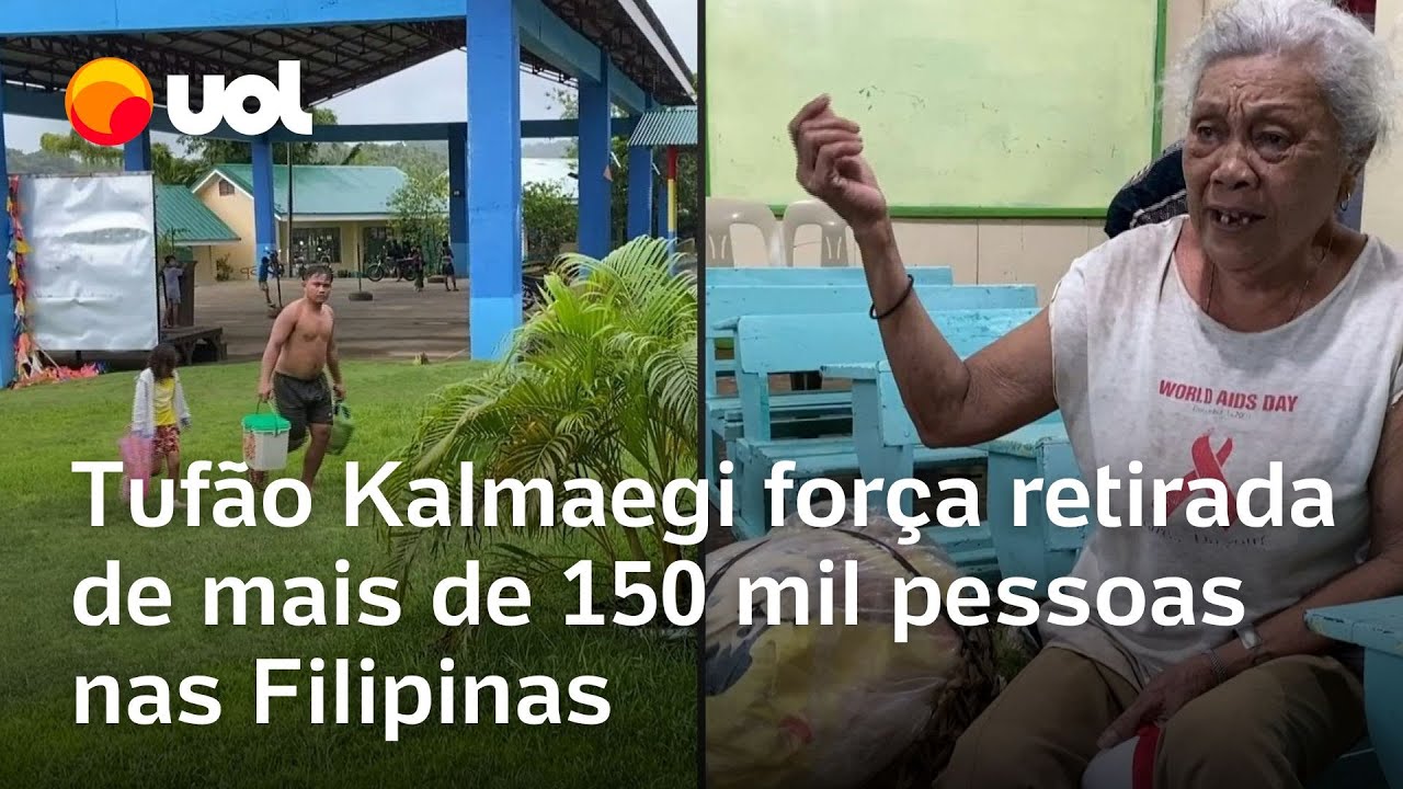 Mais de 150 mil pessoas são retiradas das Filipinas por conta do tufão Kalmaegi