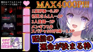 【超絶ビビりVSホラゲ愉悦組！🔥】ホラゲ回避なるか！？合計ポイントで配信の運命が決まる枠…！😇【あーたま】