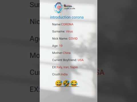 introduction corona🦠😂| Funny trending short 🤣😂|#funny #trending #faketweet #comedy #instagram#reels