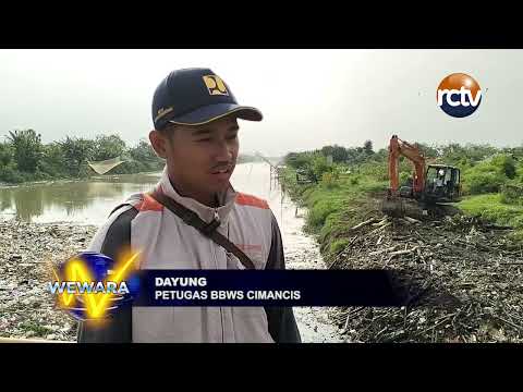 Lautan Sampah di Bendung Karet Jamblang Mulai Dikuras