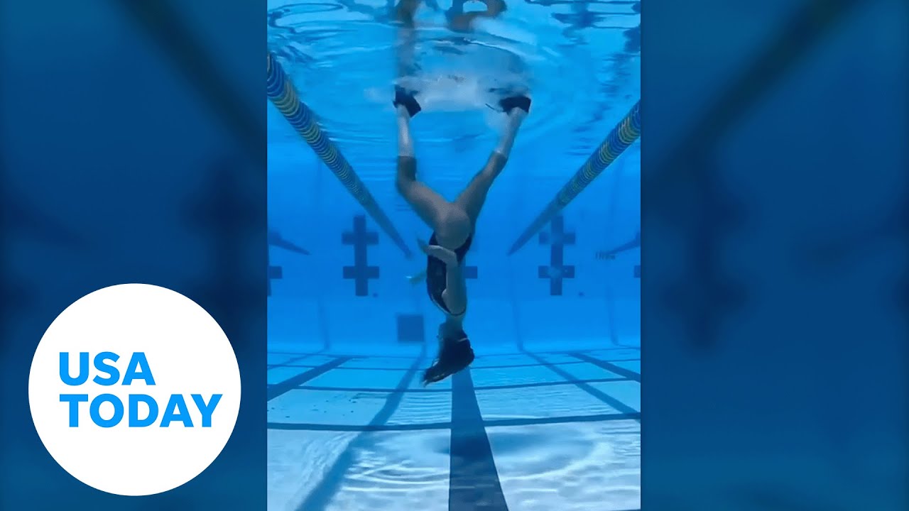 Dancer from Miami, Florida, does moonwalk dance underwater | USA TODAY