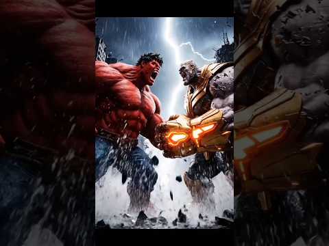 Thanos’ Brutal Strike on Red Hulk 💥 | Epic RainFight”#epicshowdown#hulkvsthanos#trending#epicbattle