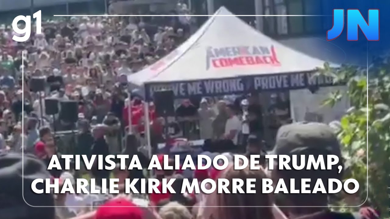 Jornal Nacional: Ativista aliado de Trump, Charlie Kirk morre baleado em universidade