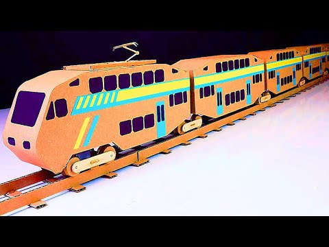How To Make  Transport Train with Two Floors |  Fastes Trains