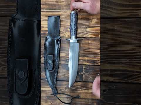Survival Hunting Knife with Sheath, Handmade 15-inch Full Tang D2 Fixed Blade Tactical Bowie Knife