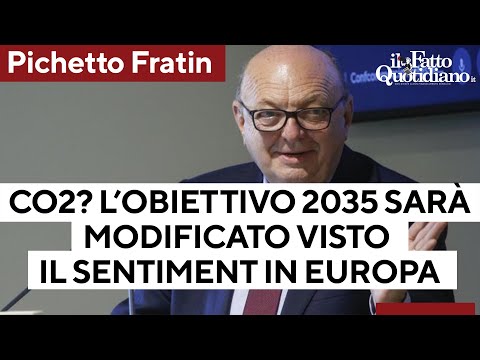 Pichetto Fratin alla convention sull'automotive: "C02? Obiettivo 2035 sarà modificato"