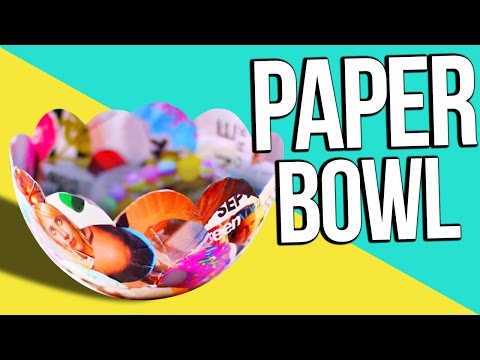 HOW TO MAKE PAPER BOWLS ♥ Re-Use OLD Magazines! - UC6gqv2Naj9JiowZgHfPstmg