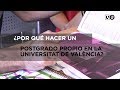 Image of the cover of the video;¿Por qué elegir un postgrado propio de la Universitat de València?