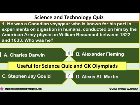 Science and Technology Quiz |15 Questions | General Knowledge Quiz | Class 7 IGKO | GK Olympiad