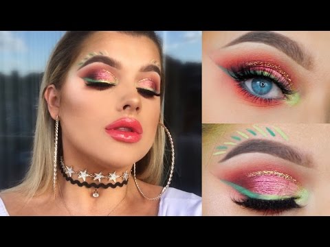 COLOURFUL GLAM FESTIVAL MAKE UP! | Rachel Leary - UC-Um2u0Agv8Q-OhjO6FZk1g