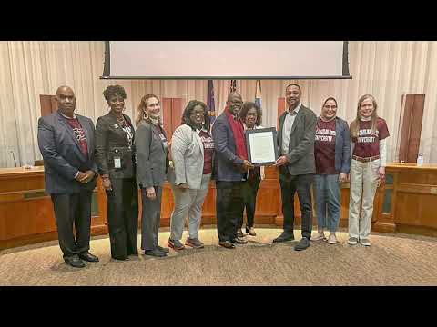 #NCCUCommunity | NCCU Football receives proclamation from Durham County Board of Commissioners