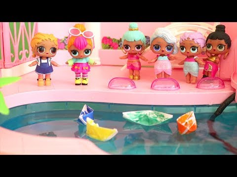 Boat Race at the Swimming Pool ! Toys and Dolls Fun with LOL Surprise Babies | SWTAD - UCGcltwAa9xthAVTMF2ZrRYg