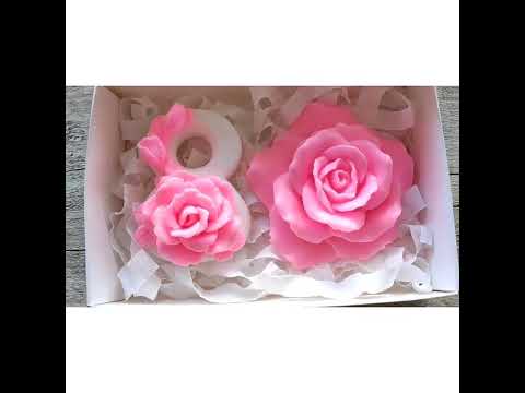 мыло ручной работы восьмое марта восьмерка с розой роза