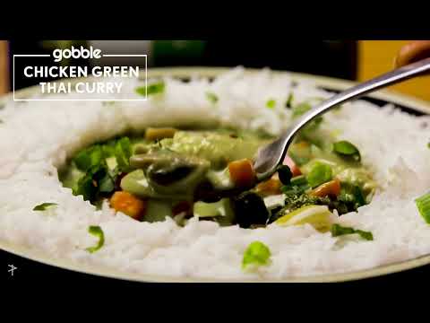 Chicken Green Thai Curry | How To Make Thai Green Curry | Easy Gravy | Gobble