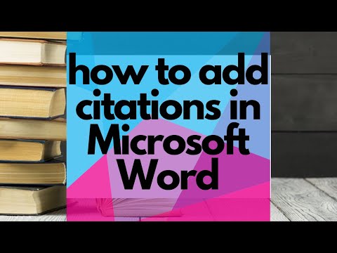 🔥 How To Add Citations in a Word Document | Microsoft Word 2016