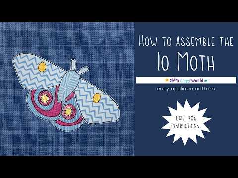 How to Assemble the Io Moth Applique Pattern Using a Light Box