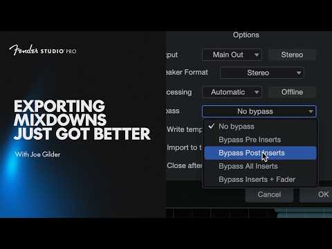 These Export Mixdown Updates Will Save You Time | Fender Studio