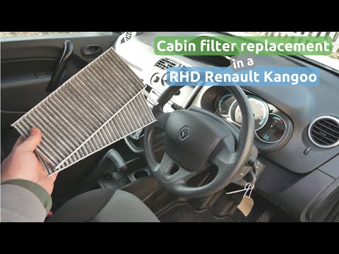 How to change the pollen filter in a Renault Kangoo RHD, UK spec van