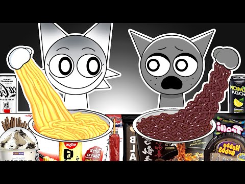Wenda vs Gray Convenience Store White Black MUKBANG | Incredibox Sprunki Animation