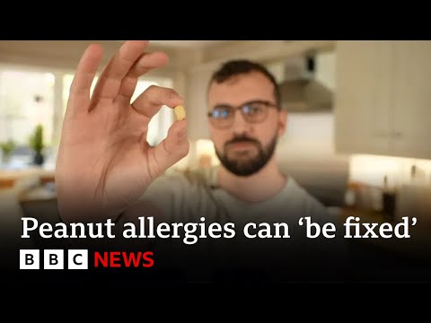 How a man with life-threatening peanut allergy now eats them every day  | BBC News