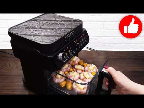 Те самые шампиньоны с беконом и сыром в аэрогриле (самые любимые). Кухонная станция Red MC550