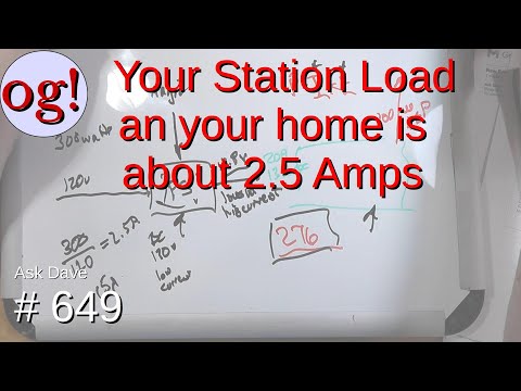 Your Station Load on your Home is about 2.5 Amps (#649)