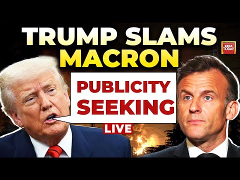 Trump Slams Emmanuel Macron News LIVE | Trump Flays Macron on Israel-Iran Truce Talks Statement