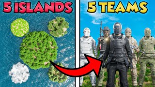 YouTube thumbnail for Max Mears's video titled '5 Teams, 5 Islands, 1 Winner! - Rust'