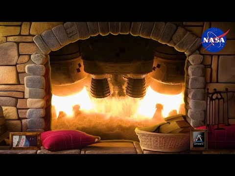 NASA Rocket Engine Fireplace – 8 Hours in 4K