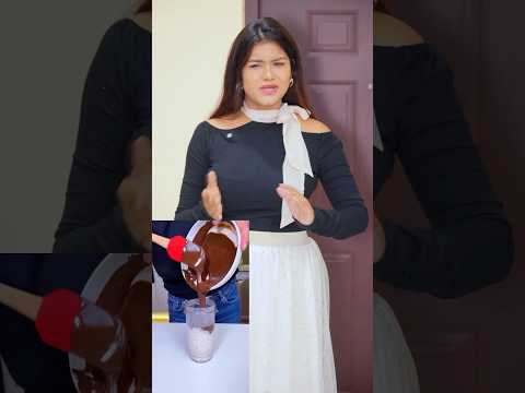 OMG! LEFTOVER RICE & CHOCOLATE | Rice Mousse Cake #shorts