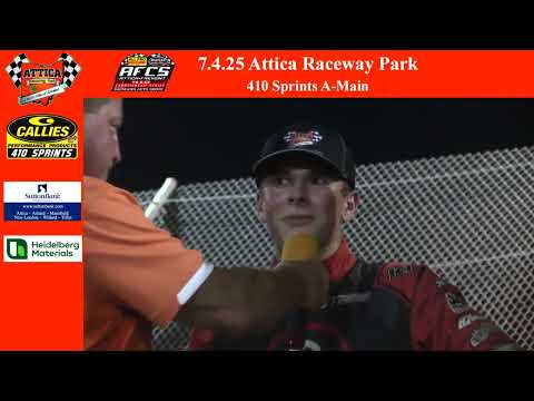 July 4th 2025 | Attica Raceway Park | 410 Sprints A-Main - dirt track racing video image