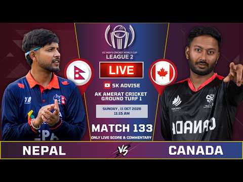 NEPAL VS CANADA LIVE SCORE &amp; COMMENTARY | ICC CWC LEAGUE 2 133RD MATCH | NEP VS <strong>CAN</strong> | <strong>SK</strong> ADVISE
