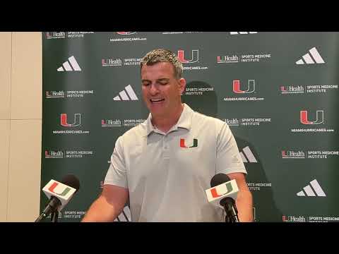 Miami Hurricanes coach Mario Cristobal Oct. 13