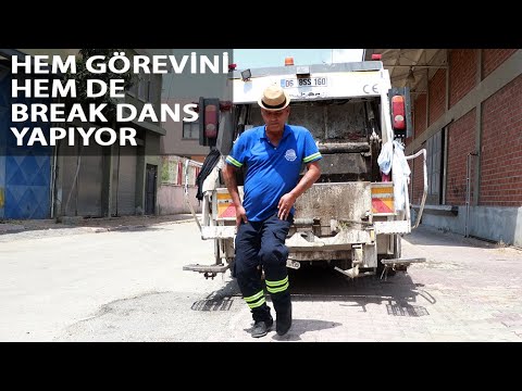 Adanalı Temizlik İşçisinden Çöp Toplarken ‘Break Dans’