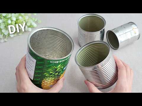 GENIUS! I SAW IT IN AN EXPENSIVE STORE AND MADE IT MYSELF! ORGANIZER STORAGE IDEAS FROM CANS - DIY