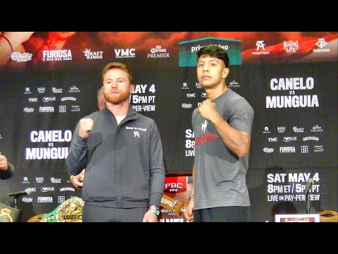 Canelo and jaime munguia face off at their final press conference